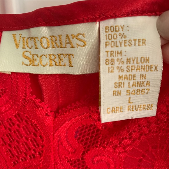 Victoria's Secret Red Lace Nightgown (Gold Label) - Picture 7 of 7
